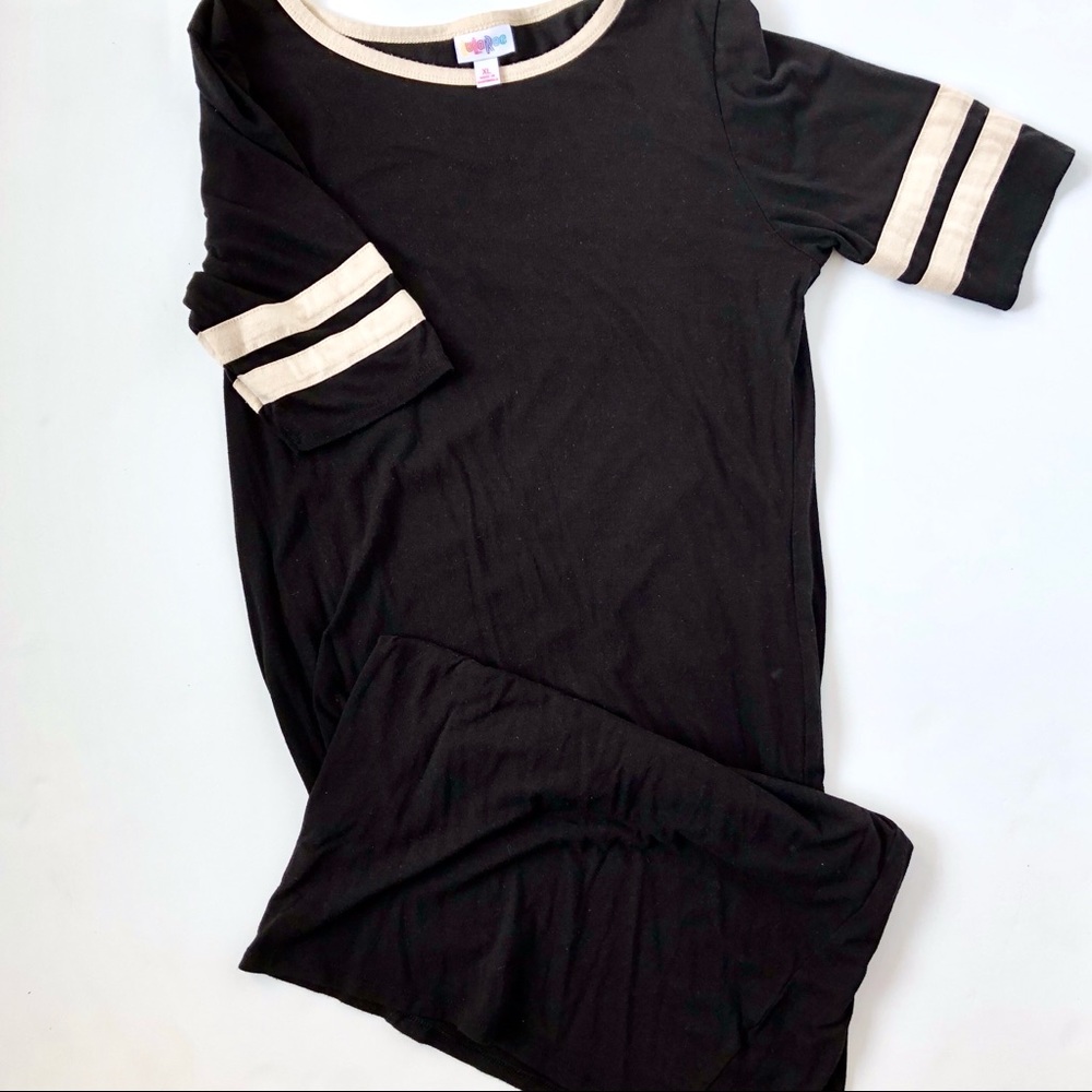 Lula Roe Black and Tan Julia dress